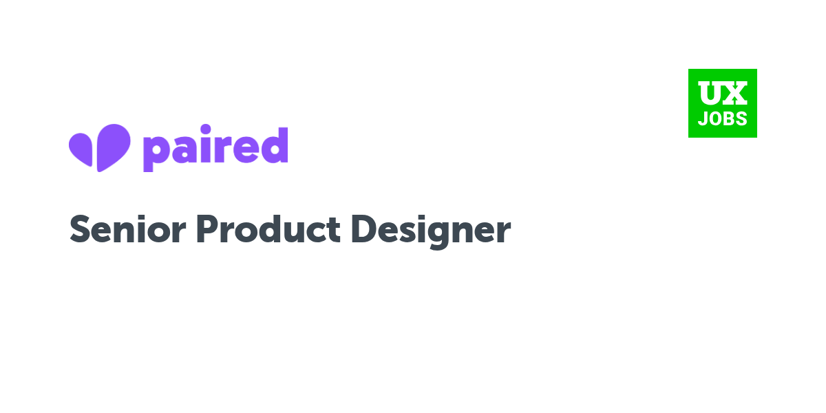 Twitter card for Senior Product Designer at Paired
