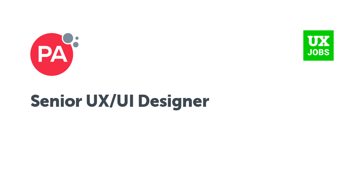 Twitter card for Senior UX/UI Designer at PA Consulting Group