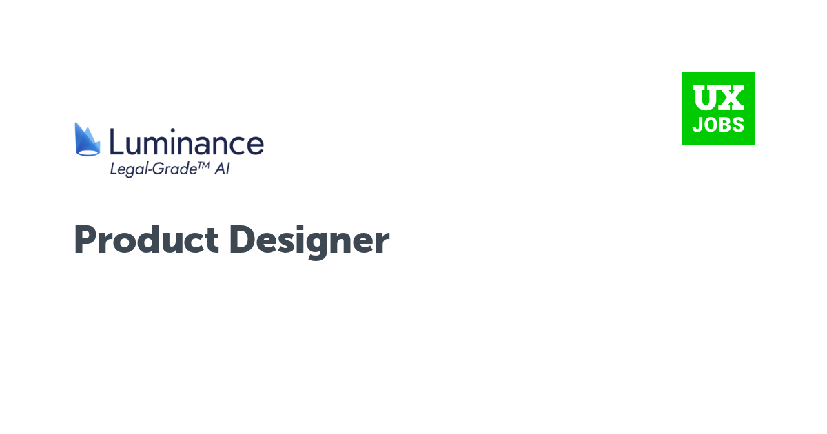Facebook card for Product Designer at Luminance