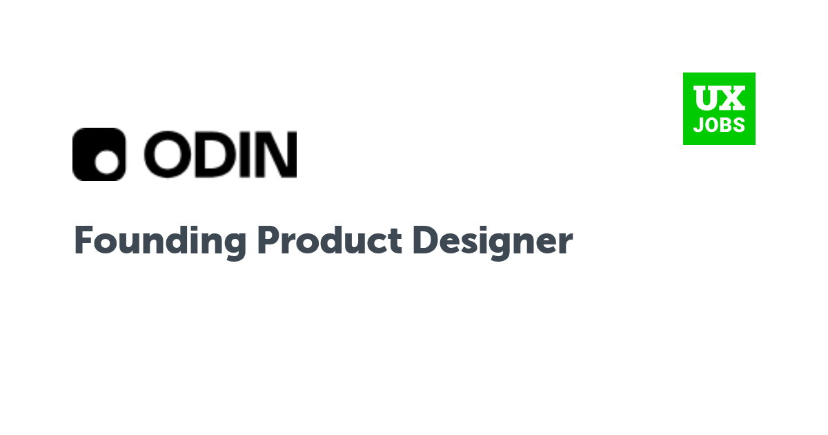 Facebook card for Founding Product Designer at Odin