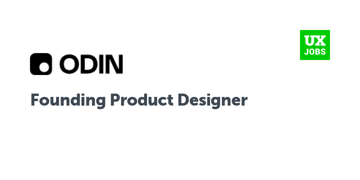 Twitter card for Founding Product Designer at Odin