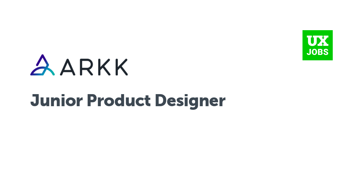 Twitter card for Junior Product Designer at ARKK Solutions