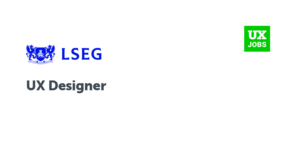 Facebook card for UX Designer at London Stock Exchange Group