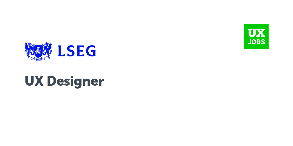 Twitter card for UX Designer at London Stock Exchange Group