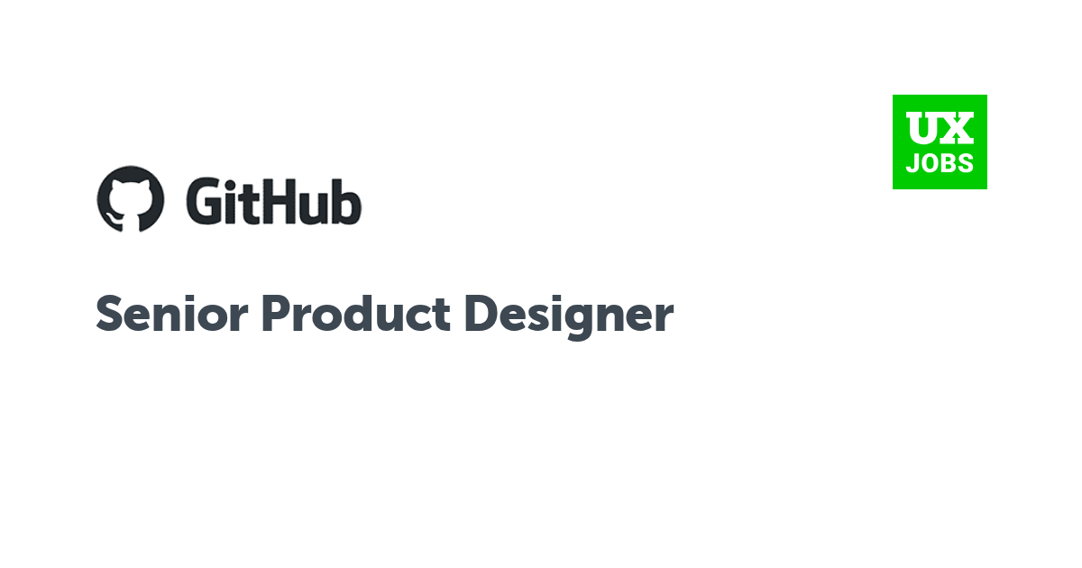 Facebook card for Senior Product Designer at Github