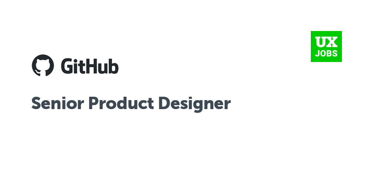 Twitter card for Senior Product Designer at Github
