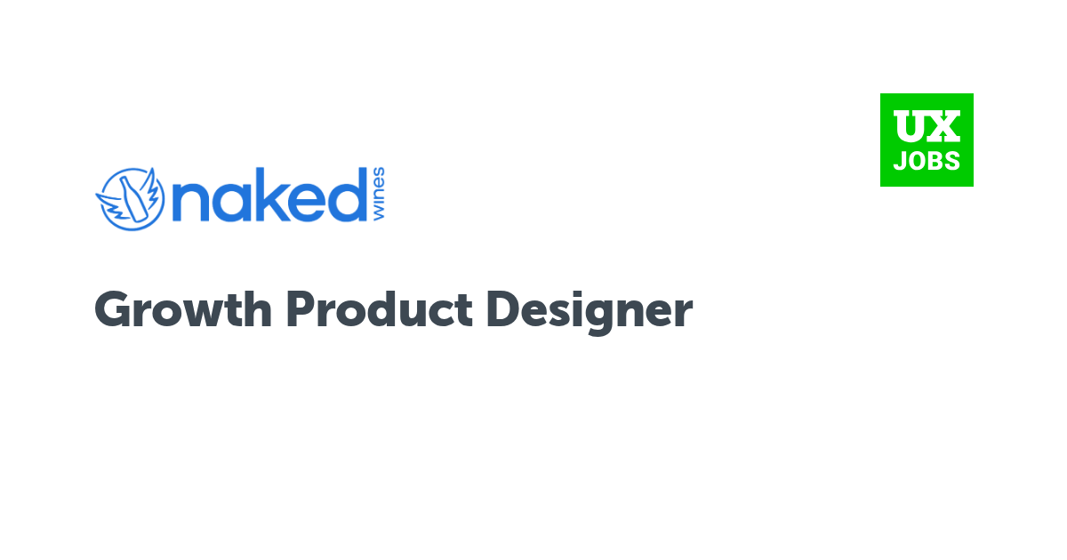 Facebook card for Growth Product Designer at Naked Wines