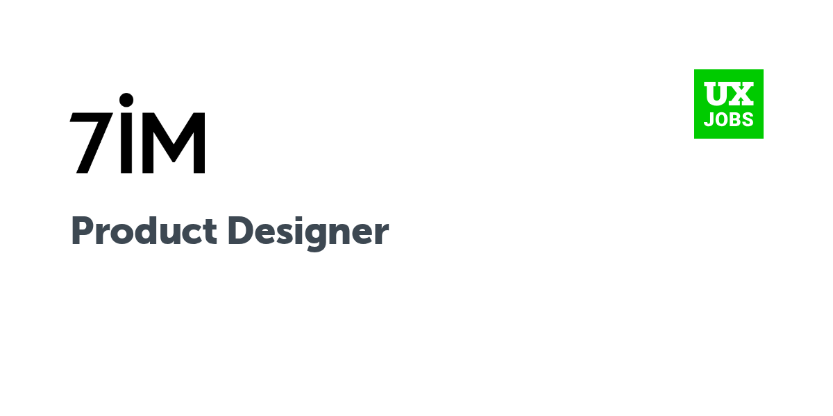 Twitter card for Product Designer at 7iM