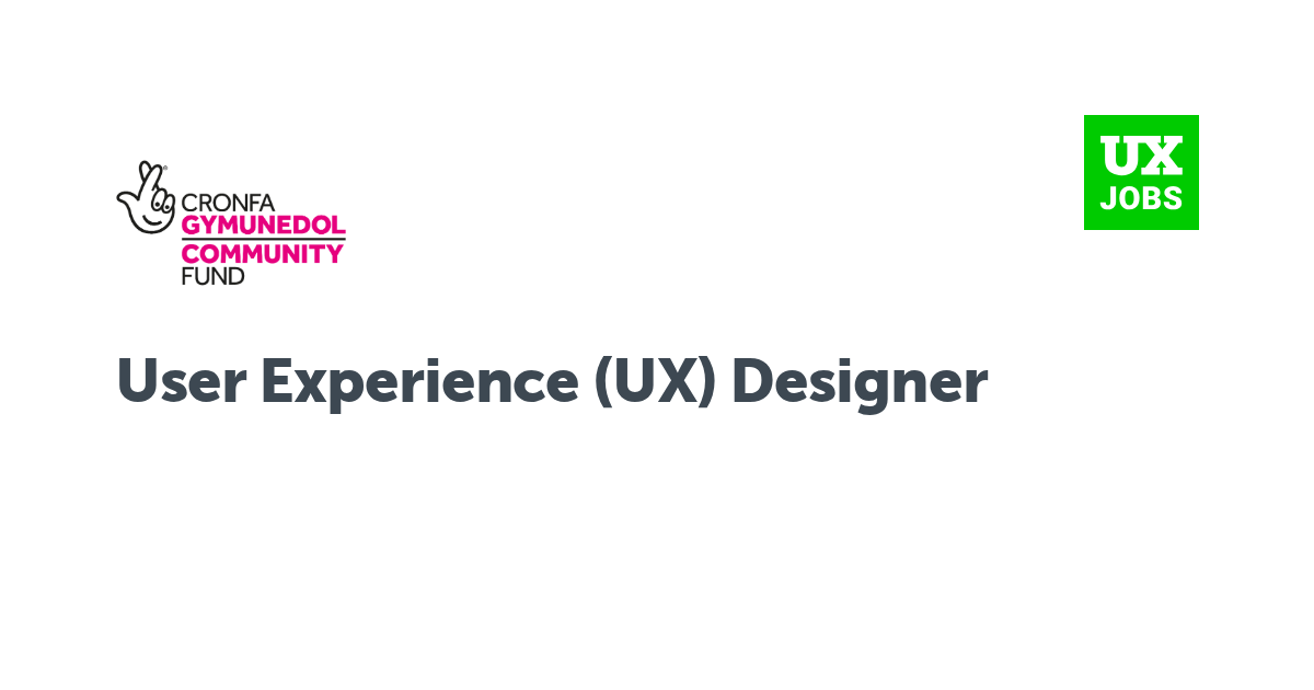 Facebook card for User Experience (UX) Designer at The National Lottery Community Fund