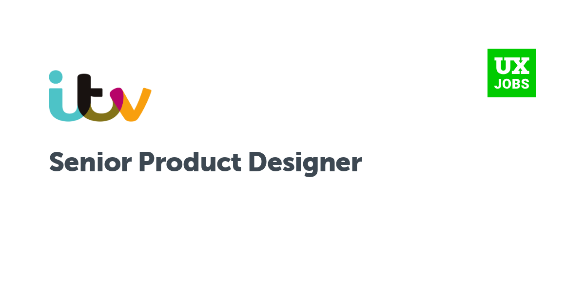 Twitter card for Senior Product Designer at ITV