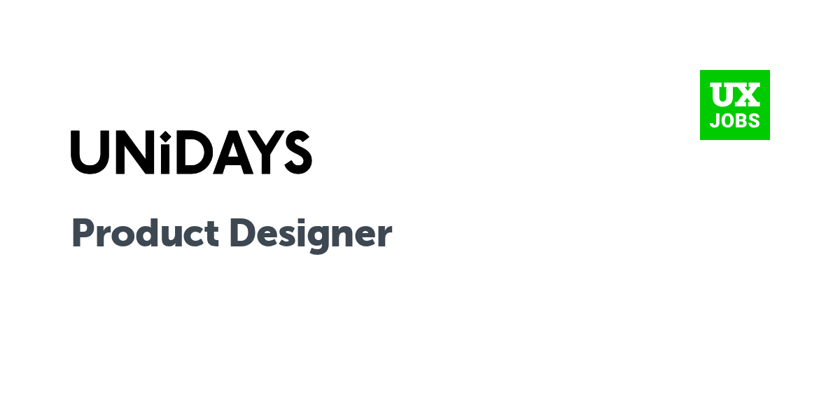 Twitter card for Product Designer at Unidays