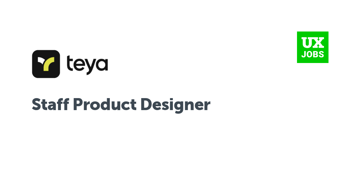 Facebook card for Staff Product Designer at Teya