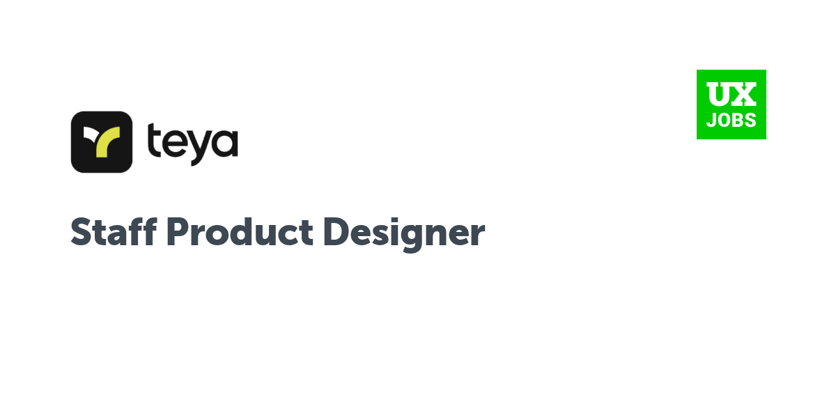 Twitter card for Staff Product Designer at Teya