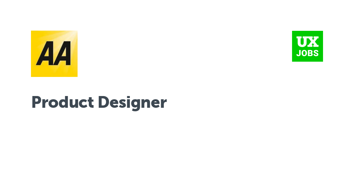 Facebook card for Product Designer at The AA