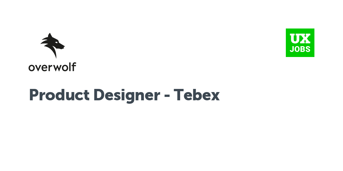 Twitter card for Product Designer - Tebex at Overwolf