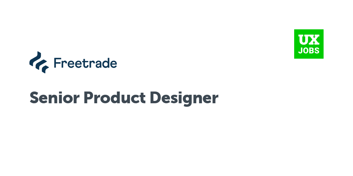 Twitter card for Senior Product Designer at Freetrade