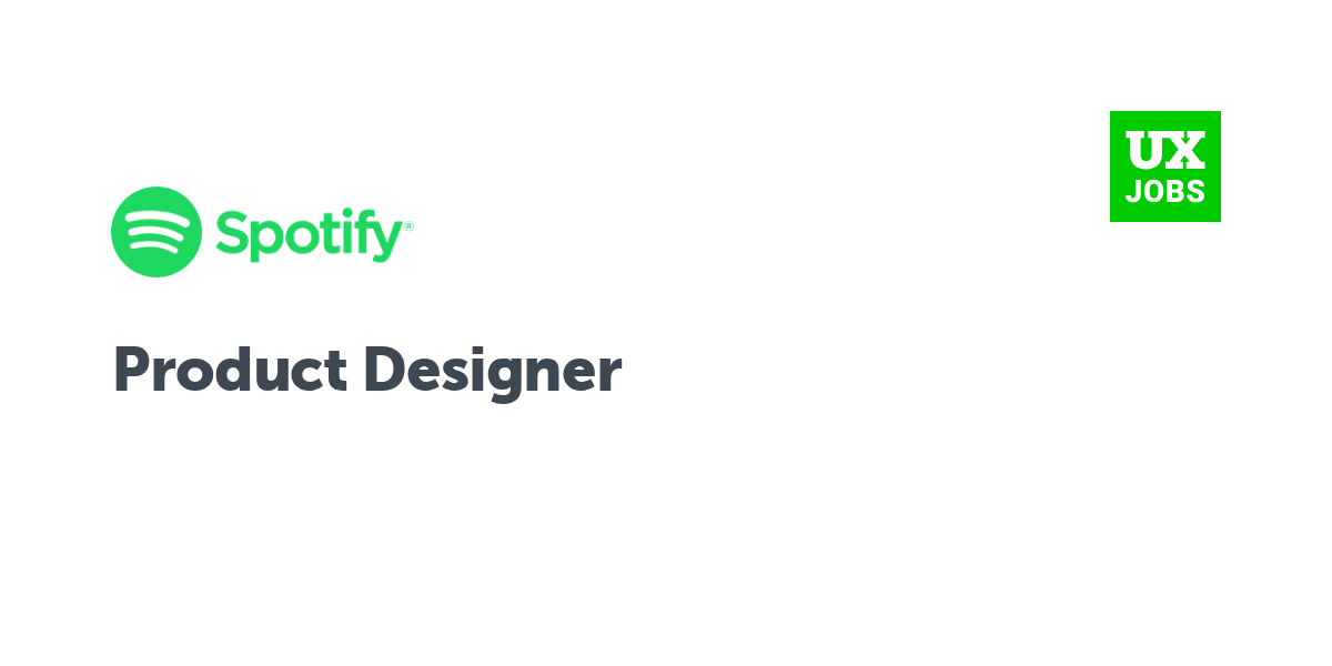 Twitter card for Product Designer at Spotify