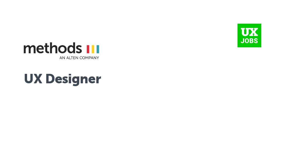 Twitter card for UX Designer at Methods Business and Digital Technology