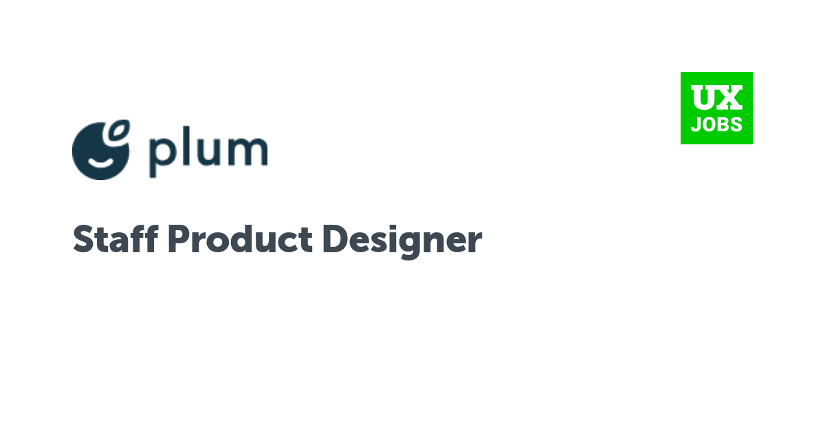 Facebook card for Staff Product Designer at Plum