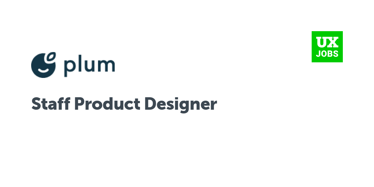 Twitter card for Staff Product Designer at Plum