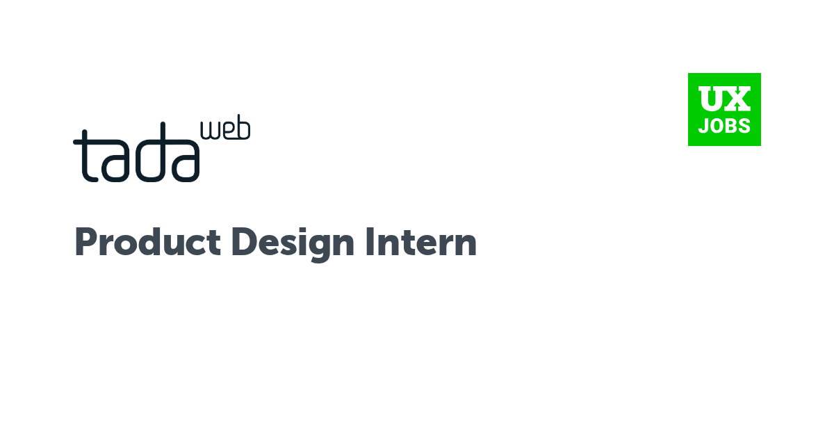 Facebook card for Product Design Intern at Tadaweb