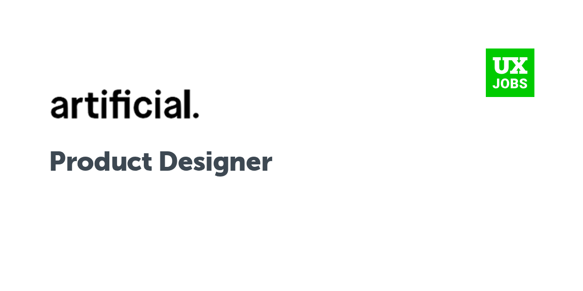 Twitter card for Product Designer at Artificial