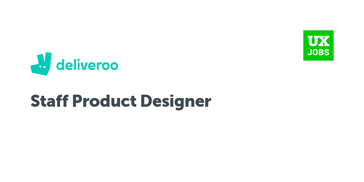 Twitter card for Staff Product Designer at Deliveroo
