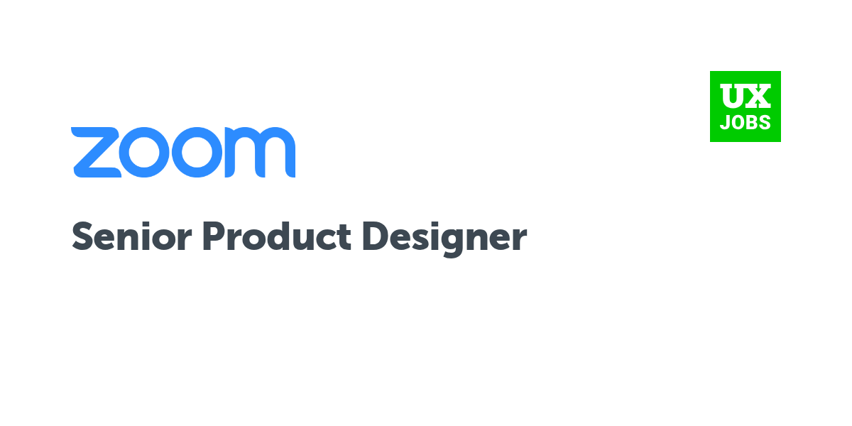 Twitter card for Senior Product Designer at Zoom