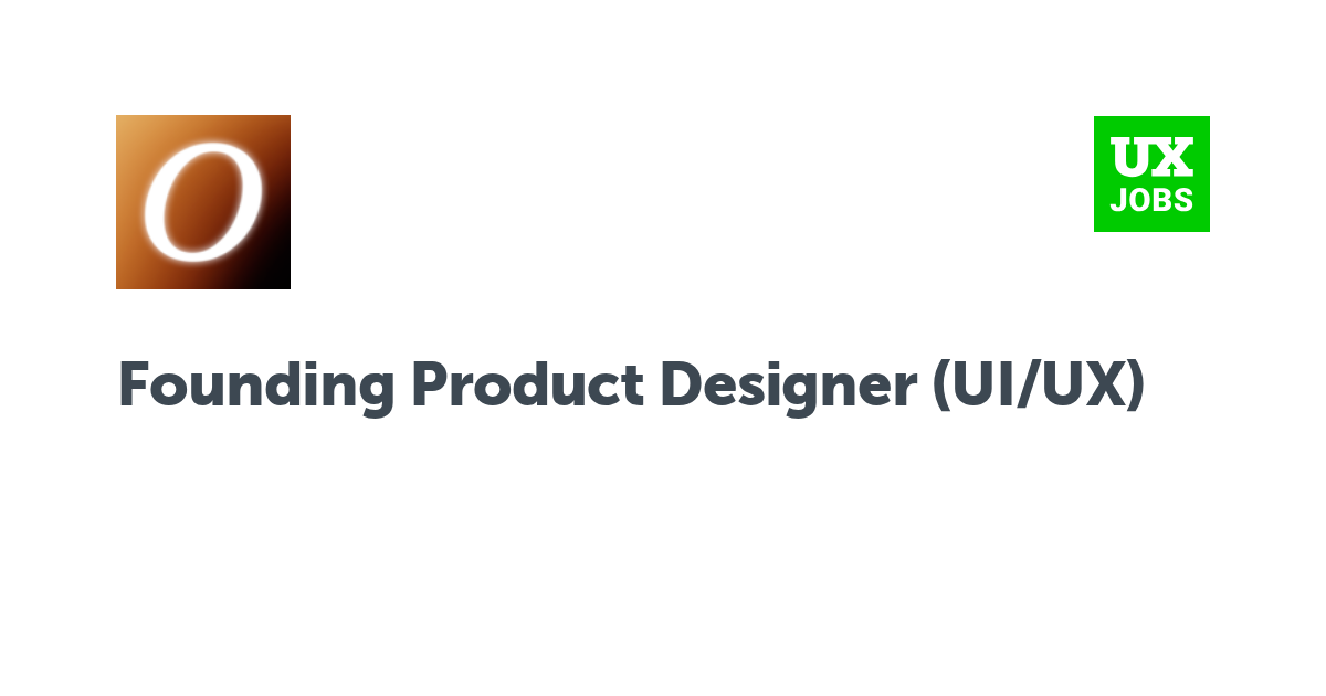 Facebook card for Founding Product Designer (UI/UX) at Aurora