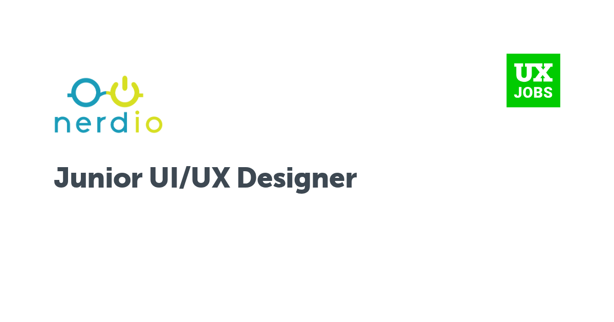 Facebook card for Junior UI/UX Designer at Nerdio