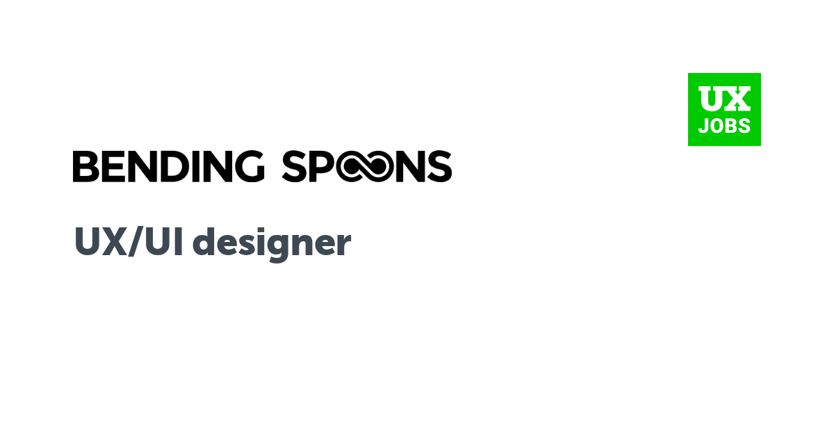 Facebook card for UX/UI designer at Bending Spoons