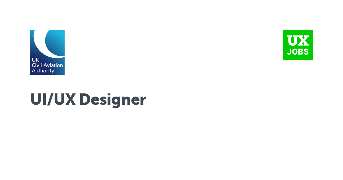 Facebook card for UI/UX Designer at Civil Aviation Authority