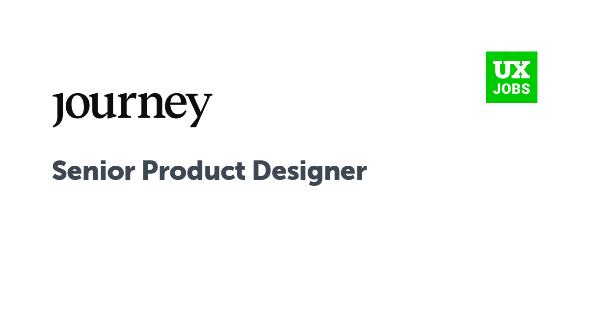 Facebook card for Senior Product Designer at Journey