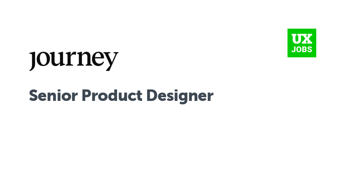 Twitter card for Senior Product Designer at Journey