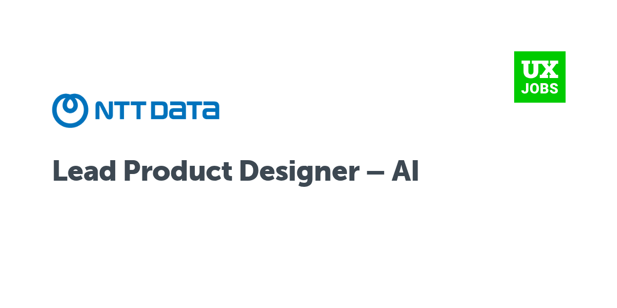 Twitter card for Lead Product Designer – AI at NTT data