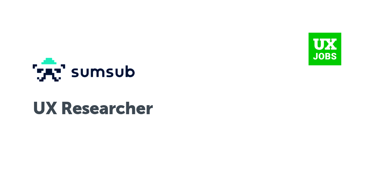 Facebook card for UX Researcher at Sumsub