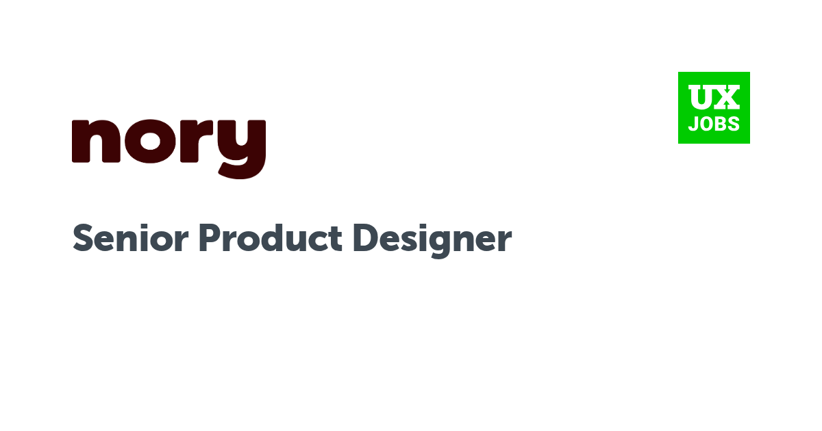 Facebook card for Senior Product Designer at Nory