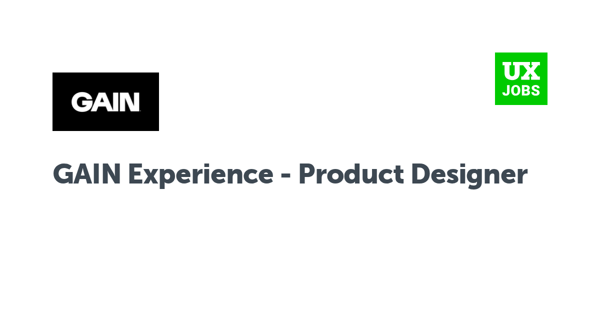 Facebook card for GAIN Experience - Product Designer at Gain