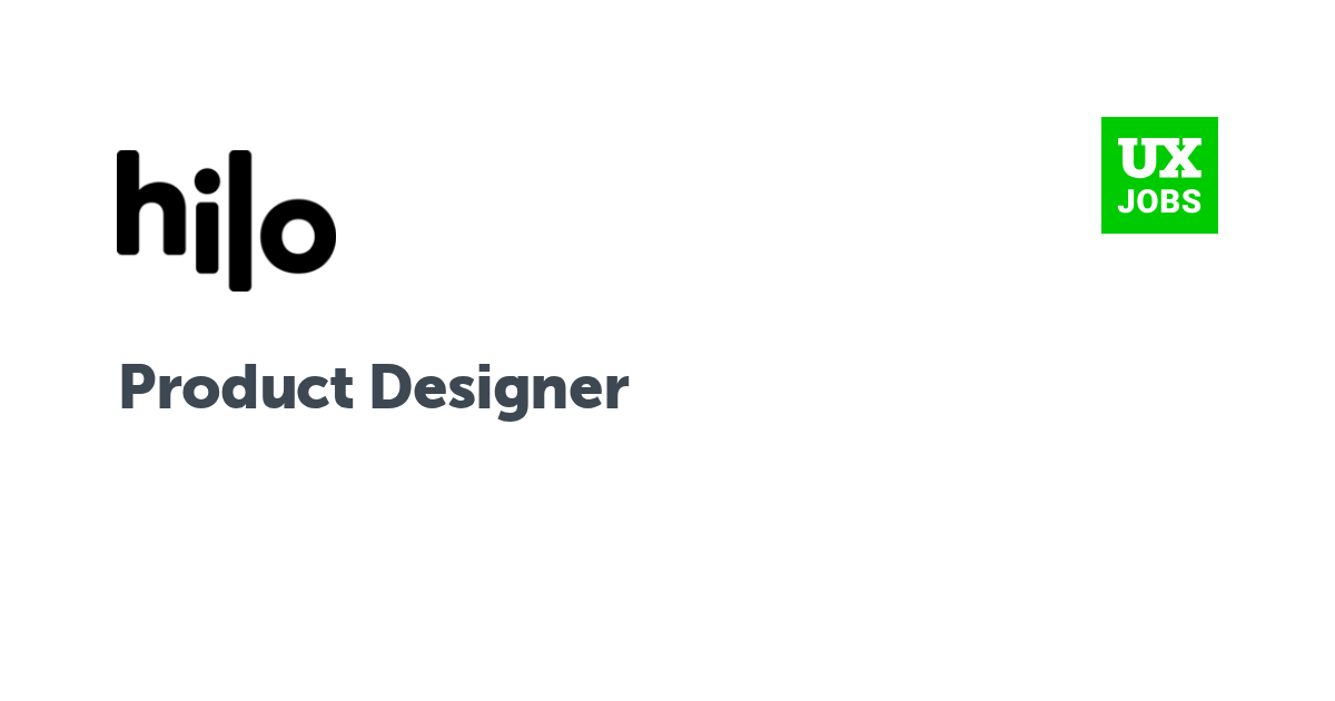 Facebook card for Product Designer at Hilo