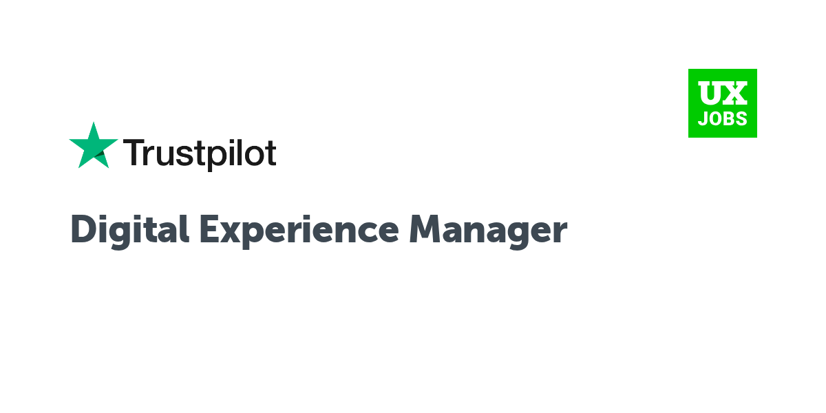 Twitter card for Digital Experience Manager at Trustpilot