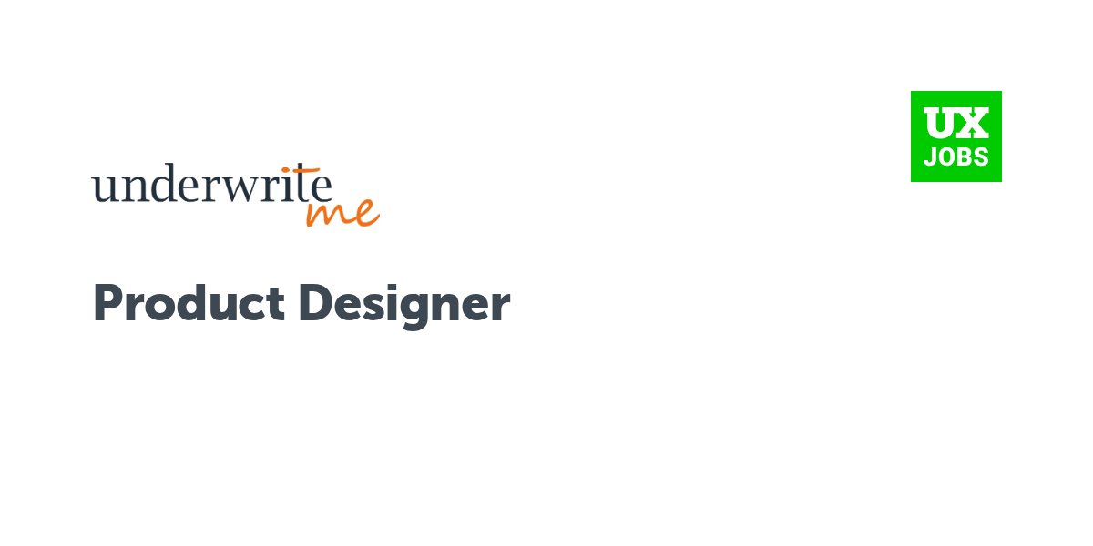 Twitter card for Product Designer at UnderwriteMe