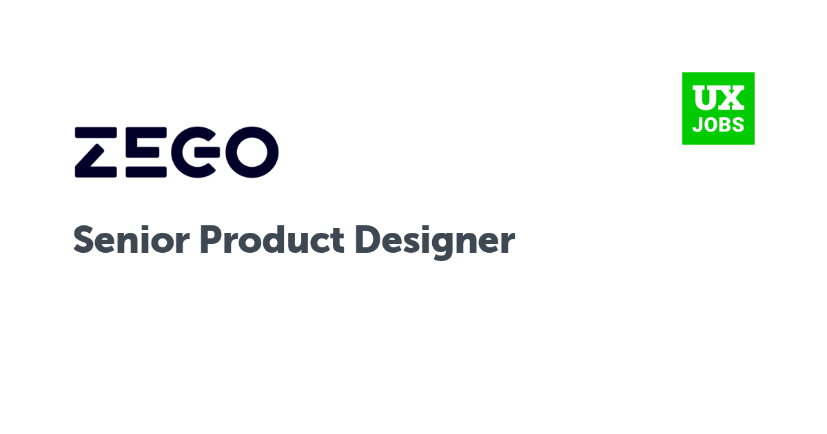 Facebook card for Senior Product Designer at Zego
