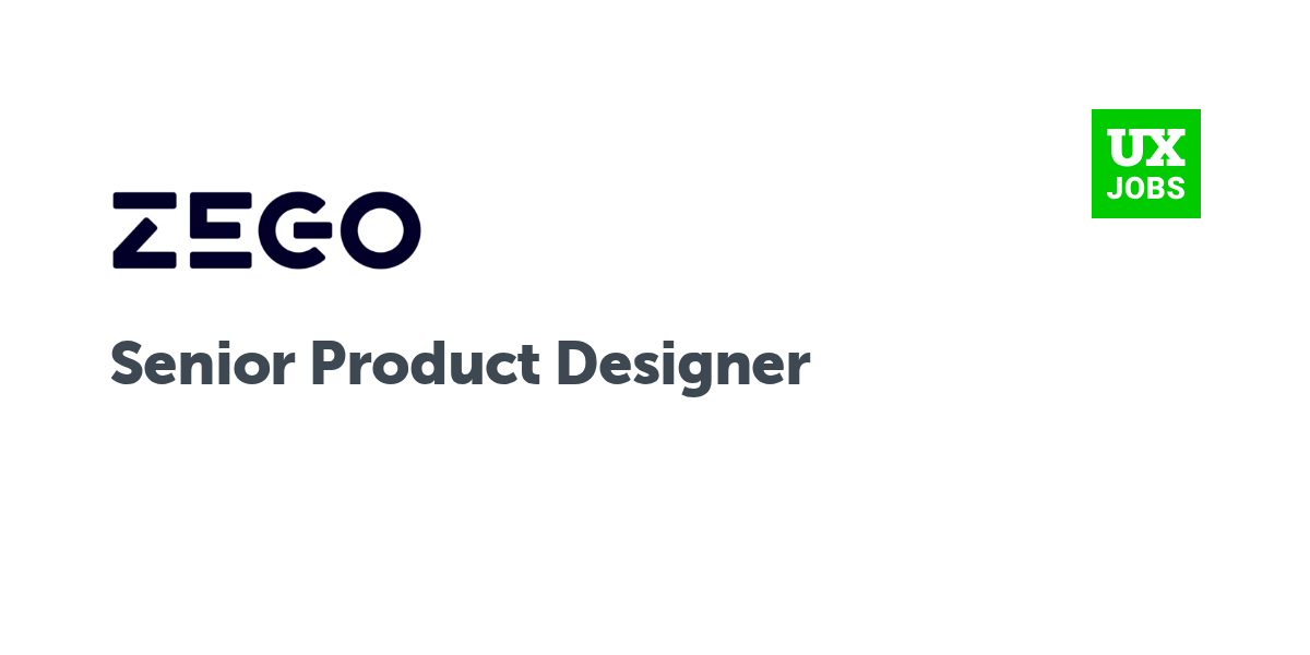 Twitter card for Senior Product Designer at Zego