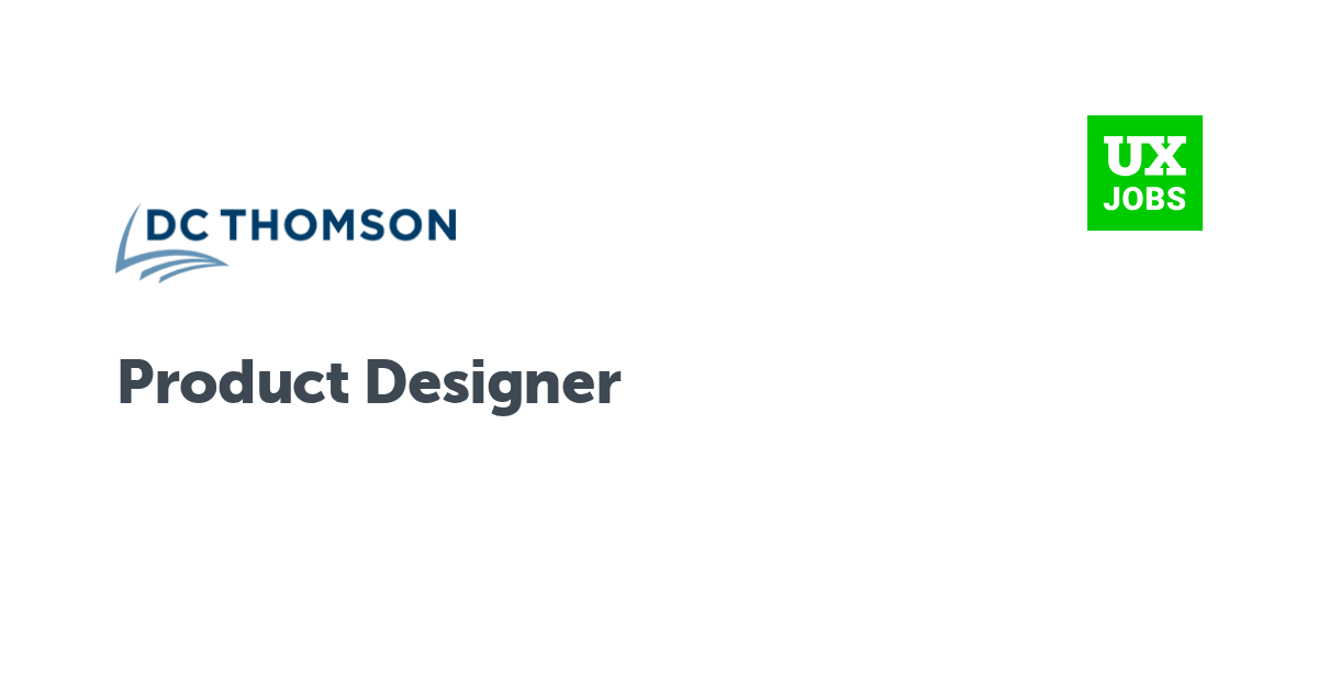 Facebook card for Product Designer at DC Thomson