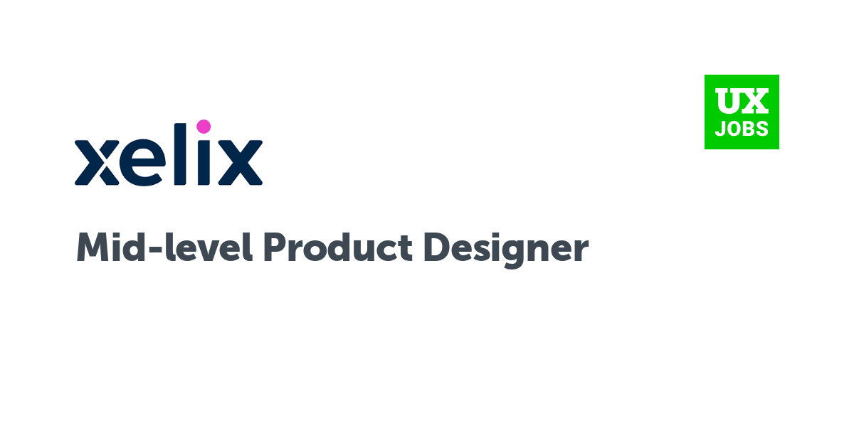 Facebook card for Mid-level Product Designer at Xelix
