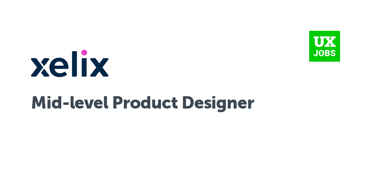 Twitter card for Mid-level Product Designer at Xelix