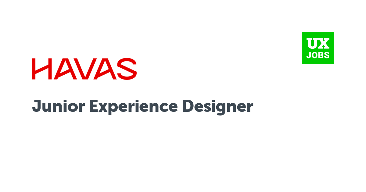 Facebook card for Junior Experience Designer at Havas