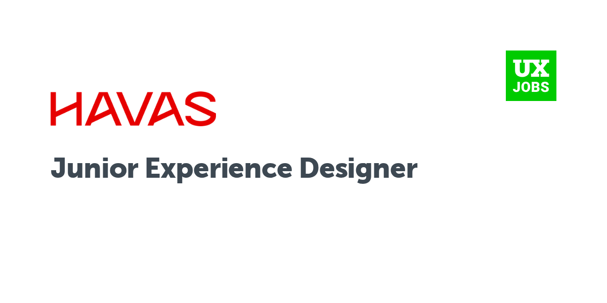 Twitter card for Junior Experience Designer at Havas