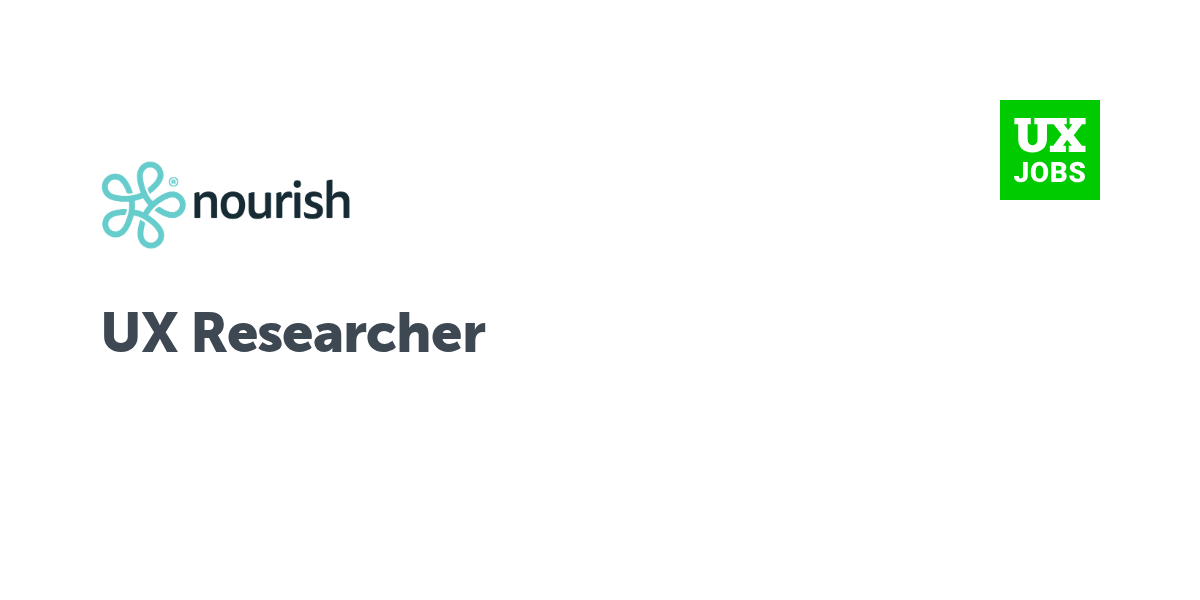 Twitter card for UX Researcher at Nourish