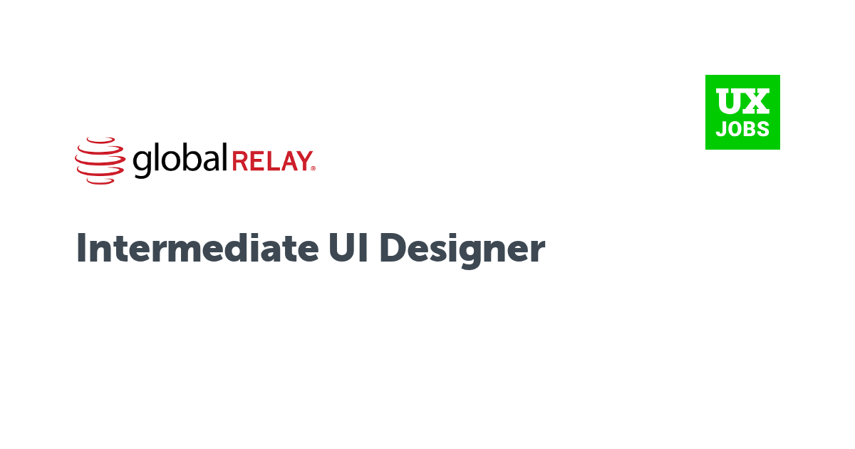 Facebook card for Intermediate UI Designer at Global Relay